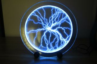 Rare Luminglas 12 " Blue Plasma Light Responds To Touch,  Voice And Music
