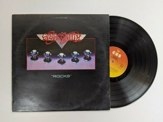 Aerosmith ‎– Rocks (1976,  Lp,  Cbs ‎– Cbs 81379) Vinyl Vtg