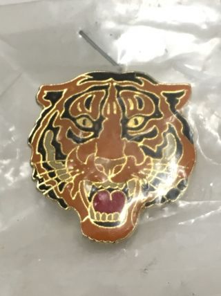 Detroit Tigers Tiger Face Head Mlb Baseball Lapel Pin Vintage Rare 1989