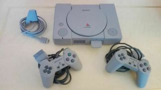 Sony Playstation 1 Console With Controllers Rare Blessed Version Video Games