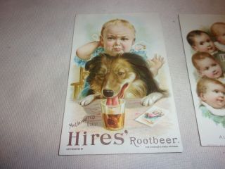 Two antique Hires Rootbeer Trade Cards with Babies from Charles E Hires Co. 2