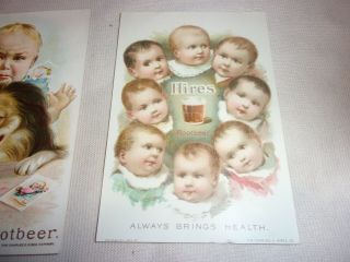 Two antique Hires Rootbeer Trade Cards with Babies from Charles E Hires Co. 3