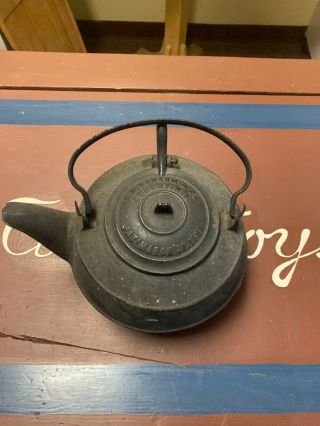 Antique Civil War Era S.  H.  Ransom & Co.  Albany Ny Pat 1861 Cast Iron Kettle Pot