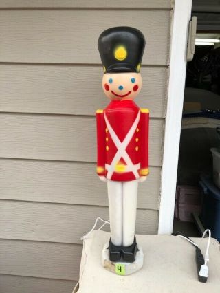 Vintage Christmas Empire Toy Soldier Nutcracker Blow Mold Lighted 024590 4 Rare