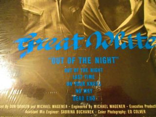 Great White - Out Of The Night,  Very Rare Release Album,  Aegean Records 3