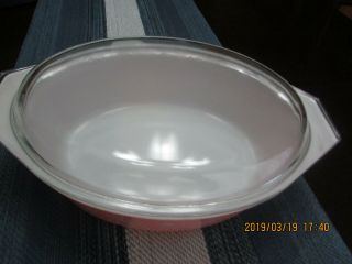 045 Pink Daisy Pyrex Casserole Dish W/ Lid Rare Find No Chips Or Cracks