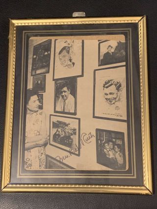 Vintage Mrs.  Babe Ruth Signed Photo Framed 100 Psa Pass Auto Rare Signature