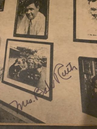 Vintage Mrs.  Babe Ruth Signed Photo Framed 100 PSA Pass Auto Rare Signature 2
