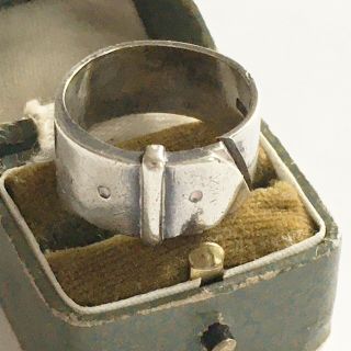 Antique 1891 Victorian Silver Buckle Ring Repair Not Scrap Full English Hallmark