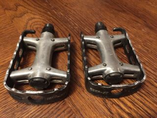 Shimano Deore Xt Alloy Cage Mountain Bike Or Road Pedals Rare Vintage Pd - M730