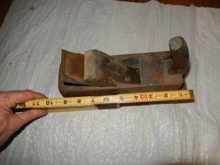 Rare Antique hand made wooden block plane well made with blade 3