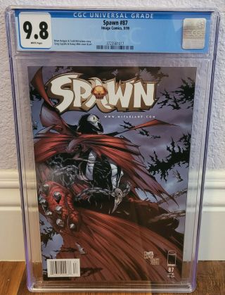 Spawn 87 (9/99) Cgc 9.  8 Rare Newsstand Upc Image Comics White Pages
