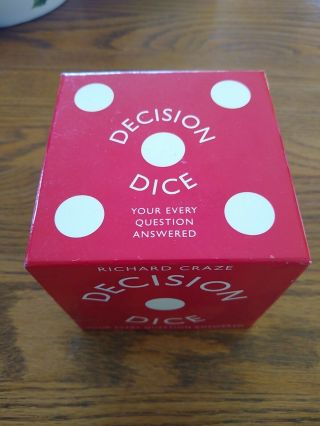 Decision Dice Fortune Telling Oracle Set Divination Richard Craze Very Rare Toys