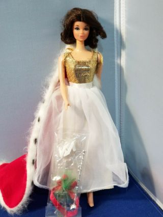 Vtg Barbie Walk Lively Miss America Mod Brunette Steffie Shoes Mip