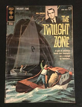 Twilight Zone 1 Vg/f 5.  0 1962 Rare Comic Gold Key Rod Serling Silver Age
