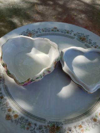 I Godinger Antique Reflections Porcelain Heart Shape Box pink roses. 3