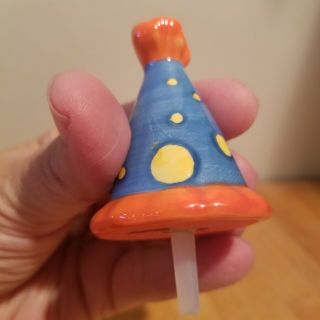 Nora Fleming Blue Party Hat Mini,  w/ the nf Marking.  Retired & Rare 2