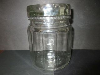 Dated Dec.  7,  1915 Antique Glass Pharmaceutical Apothecary Medicine Jar And Lid