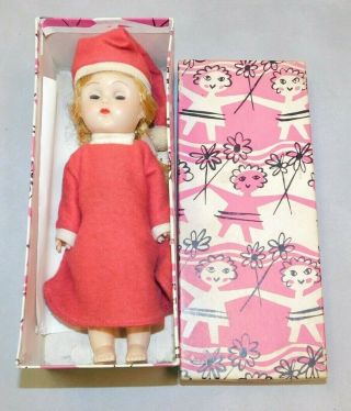 Rare Old Vogue Ginny Blonde Braids Doll And Box