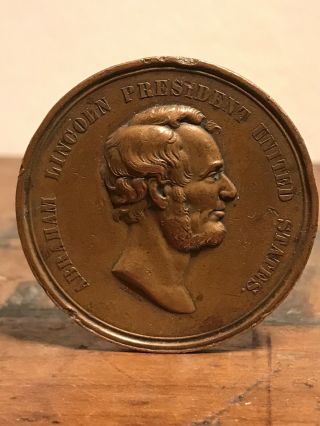 Very Rare 1871 Lincoln Emancipation Proclamation Medal By Barber.