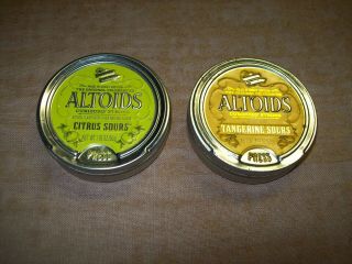 Vintage Altoids Tangerine Sours Rare Discontinued,  Altoids Citrus Sours Tins