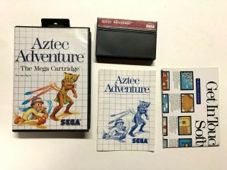 Aztec Adventure (sega Master System,  1988) - Complete - Rare