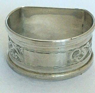 Vintage Sterling Silver Serviette Napkin Ring 1963