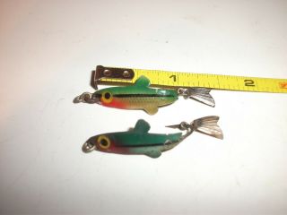 2 Vintage Fred Arbogast Tin Liz Fly Rod Fishing Lure Painted Akron Oh 1 Scaled