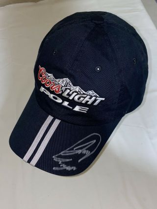 Joey Logano Signed First Pole Sitter Coors Light Nashville 2008 Crew Hat Rare