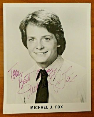 Rare Michael J.  Fox Signed Vintage 8x10 Photo Early Autograph With Jsa