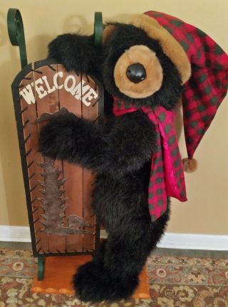 Dan Dee Collectors Choice Large Welcome Black Bear - Rare,  Hard To Find 41” Tall
