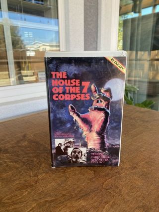 The House Of The 7 Corpses Rare World Video Clamshell Horror Vhs