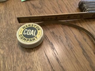 Antique Advertising Tape Measure - Marston Coal Company - Boston