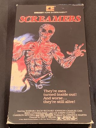 Screamers (vhs,  1980) Horror Embassy Home Video,  Slasher Island Of Terror,  Rare