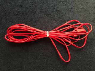 Vintage Red Extension Cord Rare Model Unbranded Power Cord