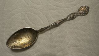 Small Antique Sterling Silver Souvenir Spoon,  Golden Gate,  San Francisco