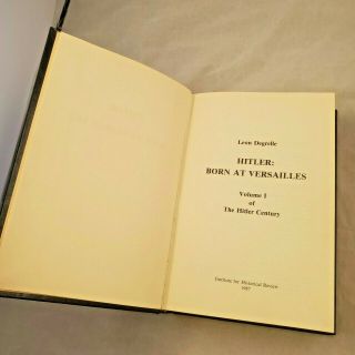 Hitler: Born At Versailles - Leon Degrelle | RARE Historical Review Book History 2