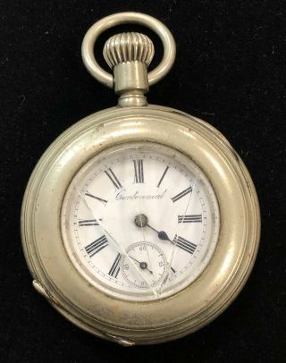 Antique 1876 Cross & Beguelin Centennial Longines Enclosed Movement Pocket Watch