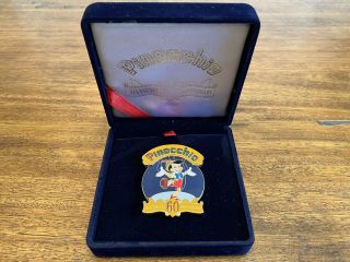 Disney Park Disneyland Pinocchio 60th Anniversary Jumbo Pin Retired Rare
