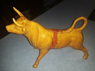 Rare Long Horn Steer Land & Co Van Nuys Calif U.  S.  A Pottery