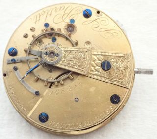 Antique 18s Waltham Model 1857 Ps Bartlett Hunter Pocket Watch Movement Parts