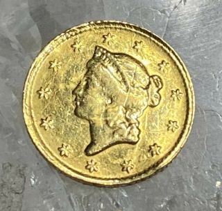 1854 Liberty Head $1 One Dollar United States Gold Coin Rare