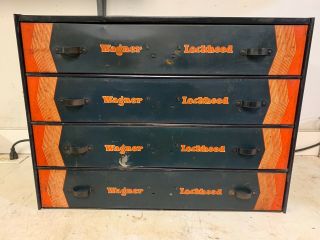 Rare Vintage Wagner Lockheed Parts Tool Drawers Cabinet Box Tray 920