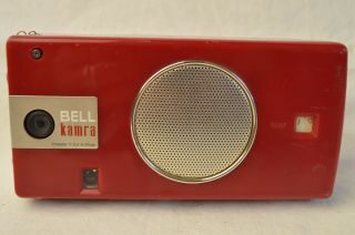 Rare Vintage Kowa Bell Kamra Red Transistor Radio Camera Combo Ktc 62 Vgc