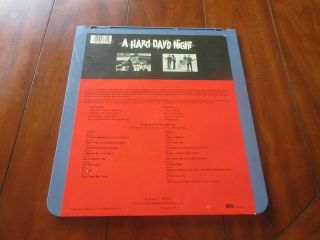 The Beatles - A Hard Day ' s Night 1964 CED Video Disc Videodisc RARE 3