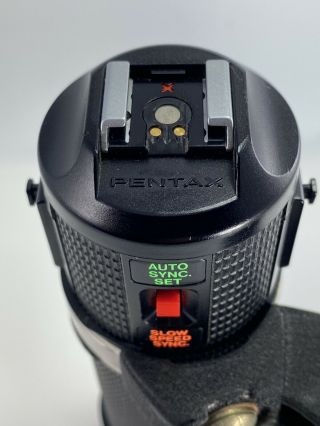 Pentax Black Hand Grip Flash Bracket Old - Type For 6x7 67 AF400T Rare Exc, 3
