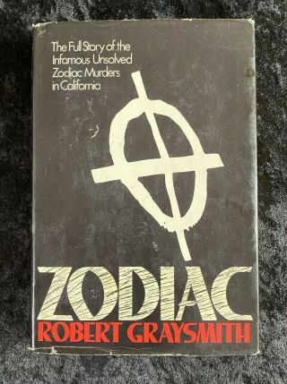 Zodiac Robert Graysmith 1986 Hc/dj Illustrated Serial Killer Rare First Edition