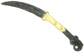 Rare Ancient Gilding Bronze Ritual Dagger Dirk Neolithic Bronze Age 1000 ВС 2