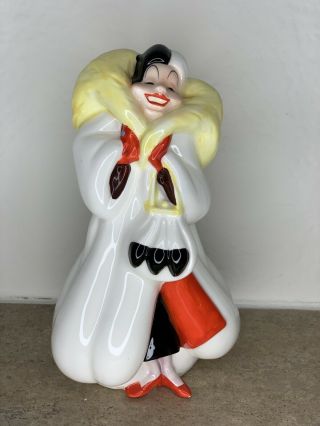 Rare Vintage - Cruella De Vil Ceramic Figurine - Disney 