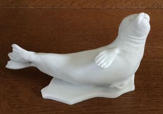 Vintage Ak Kaiser White Porcelain Seal Sea Lion 604 Gawantka Germany
